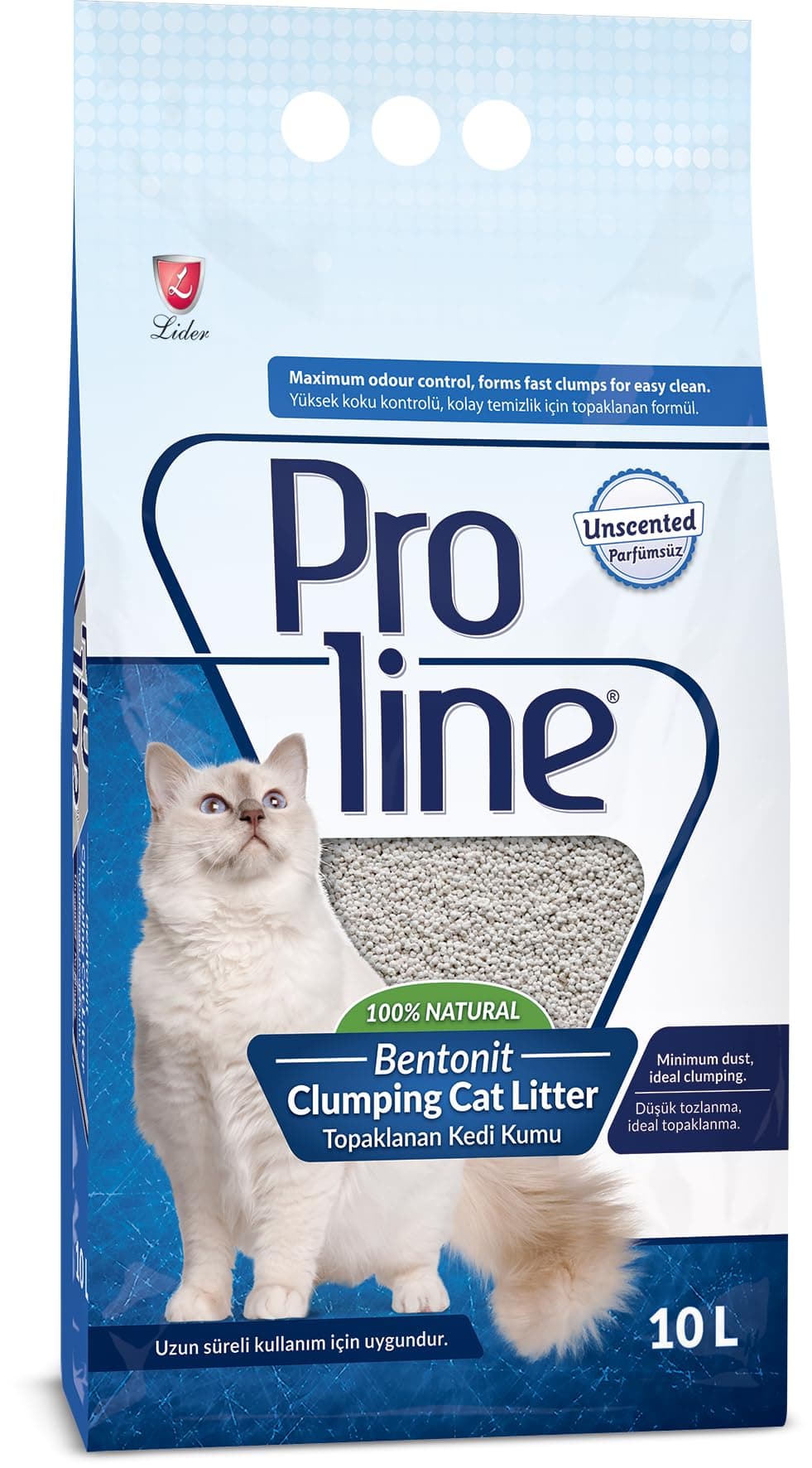Bentonit Topaklanan Kedi Kumu Doğal 10 L