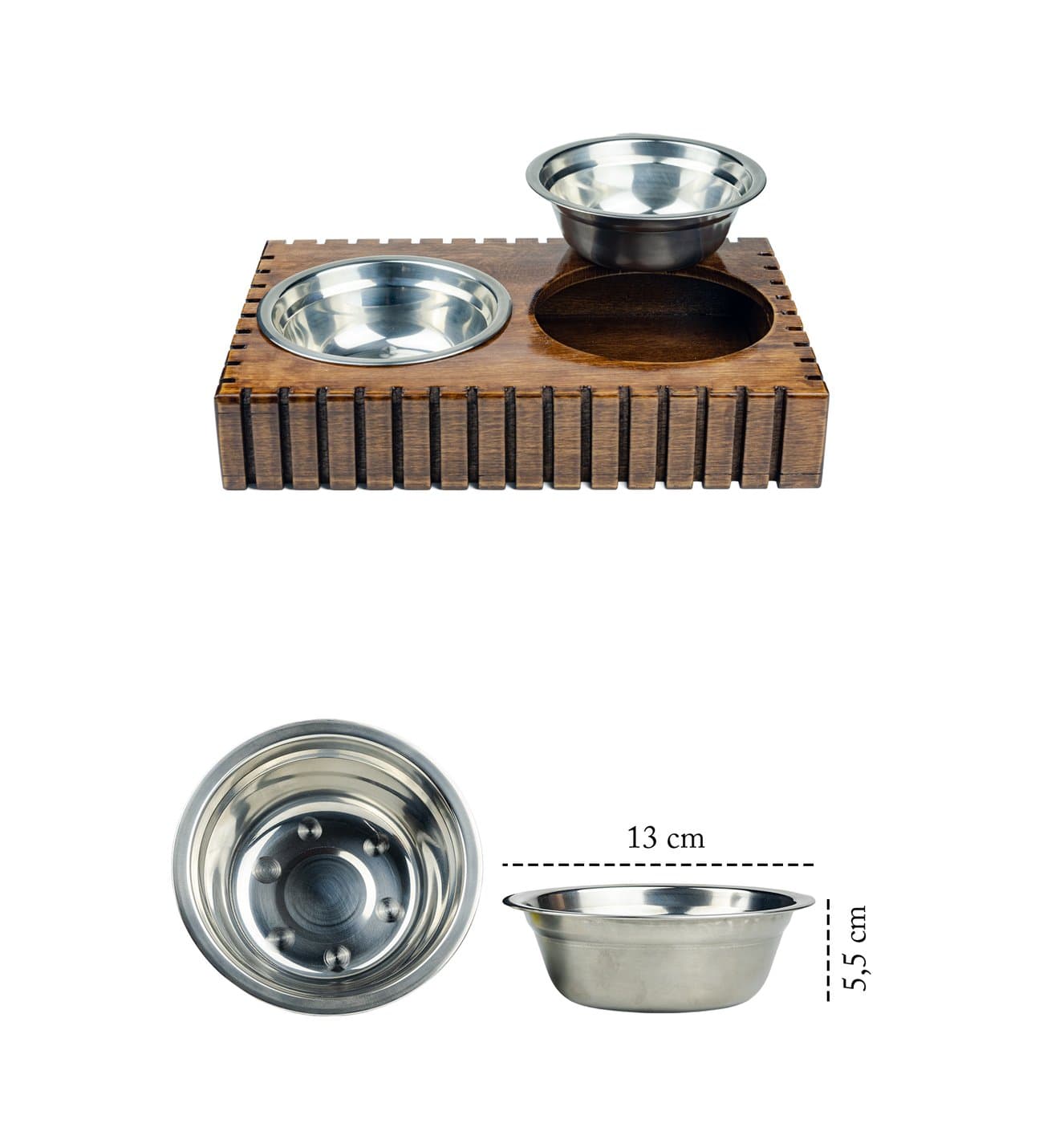 Köpek Çelik Mama ve Su Kabı Standlı